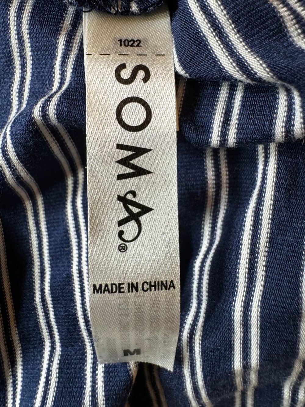 NWT Soma Cool Nights Short Sleeve Modern Nightshirt Navy Stripe Size M - Picture 7 of 9